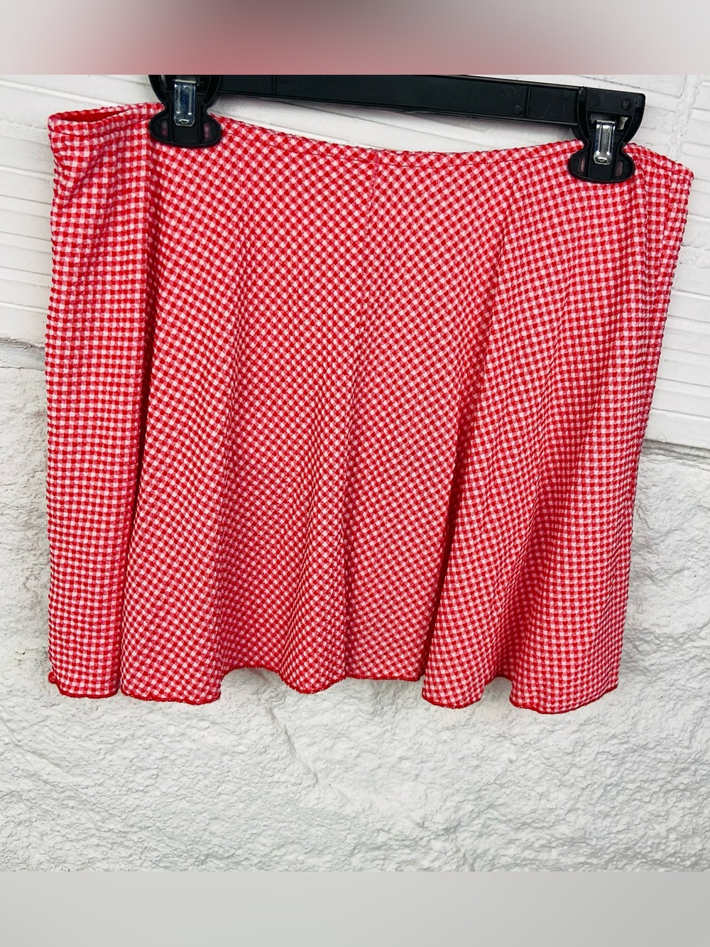 NWOT wild fable Red Gingham plaid stretch Skort size large - Picture 7 of 10